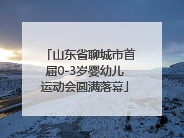 山东省聊城市首届0-3岁婴幼儿运动会圆满落幕