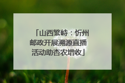 山西繁峙：忻州邮政开展溯源直播活动助杏农增收