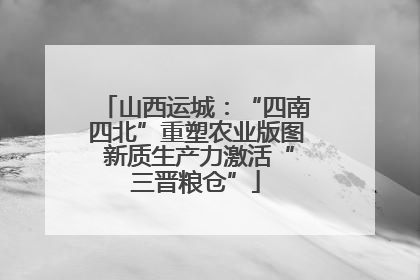 山西运城：“四南四北”重塑农业版图 新质生产力激活“三晋粮仓”