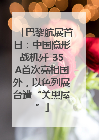 巴黎航展首日：中国隐形战机歼-35A首次亮相国外，以色列展台遭“关黑屋”