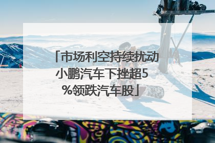 市场利空持续扰动 小鹏汽车下挫超5%领跌汽车股
