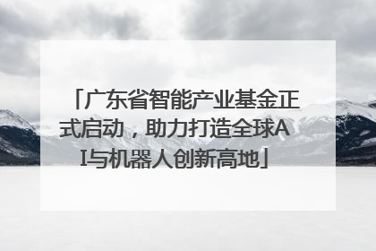 广东省智能产业基金正式启动，助力打造全球AI与机器人创新高地
