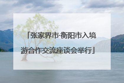 张家界市·衡阳市入境游合作交流座谈会举行