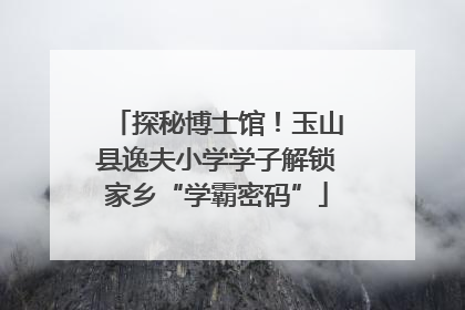 探秘博士馆！玉山县逸夫小学学子解锁家乡“学霸密码”