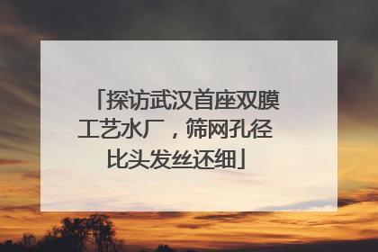 探访武汉首座双膜工艺水厂，筛网孔径比头发丝还细