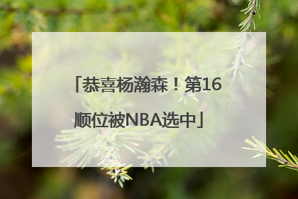 恭喜杨瀚森！第16顺位被NBA选中