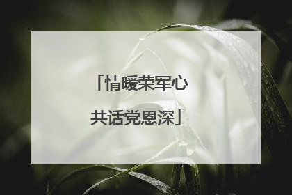 情暖荣军心 共话党恩深