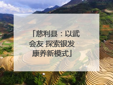 慈利县：以武会友 探索银发康养新模式