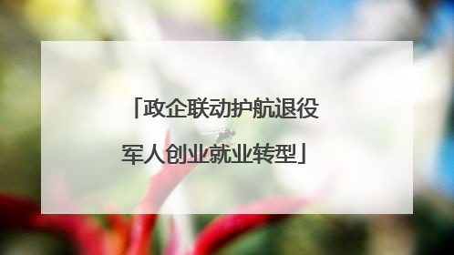 政企联动护航退役军人创业就业转型