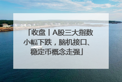 收盘丨A股三大指数小幅下跌，脑机接口、稳定币概念走强