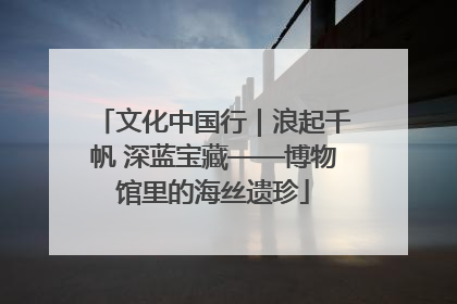 文化中国行｜浪起千帆 深蓝宝藏——博物馆里的海丝遗珍