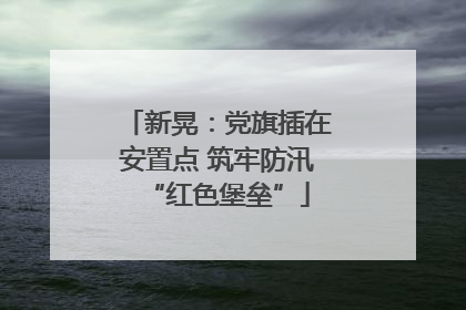 新晃：党旗插在安置点 筑牢防汛“红色堡垒”