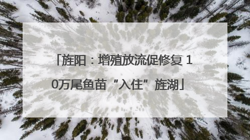 旌阳：增殖放流促修复 10万尾鱼苗“入住”旌湖