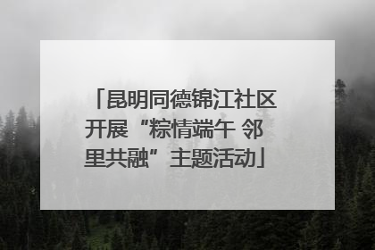 昆明同德锦江社区开展“粽情端午 邻里共融”主题活动