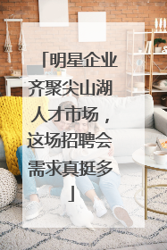 明星企业齐聚尖山湖人才市场，这场招聘会需求真挺多