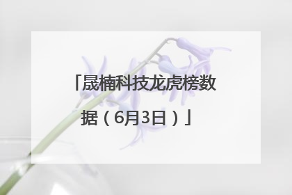 晟楠科技龙虎榜数据（6月3日）