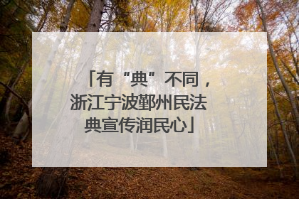 有“典”不同，浙江宁波鄞州民法典宣传润民心