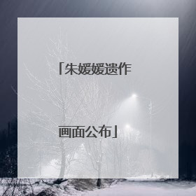 朱媛媛遗作画面公布