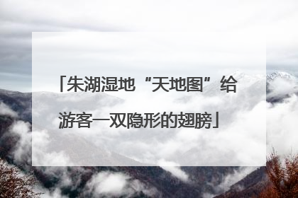 朱湖湿地“天地图”给游客一双隐形的翅膀