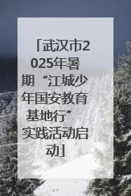 武汉市2025年暑期“江城少年国安教育基地行” 实践活动启动