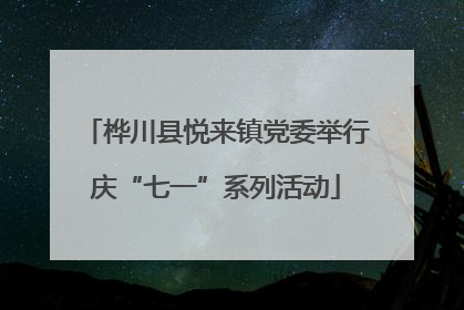 桦川县悦来镇党委举行庆“七一”系列活动