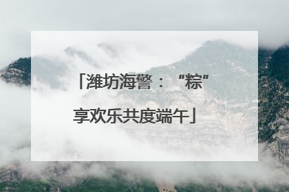 潍坊海警：“粽”享欢乐共度端午