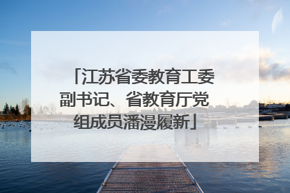 江苏省委教育工委副书记、省教育厅党组成员潘漫履新