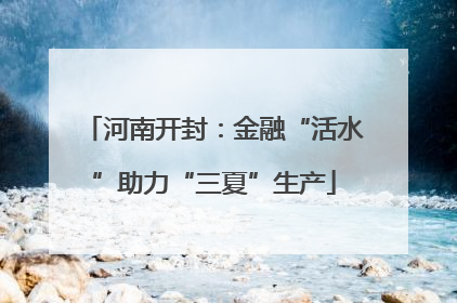 河南开封：金融“活水”助力“三夏”生产