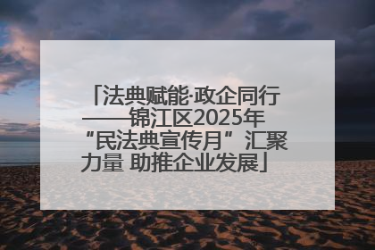 法典赋能·政企同行——锦江区2025年“民法典宣传月”汇聚力量 助推企业发展