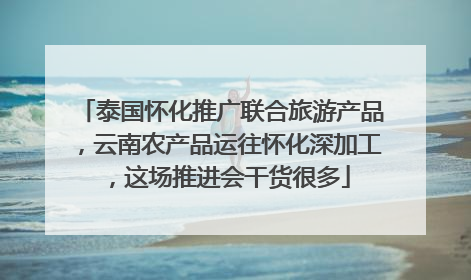 泰国怀化推广联合旅游产品，云南农产品运往怀化深加工，这场推进会干货很多