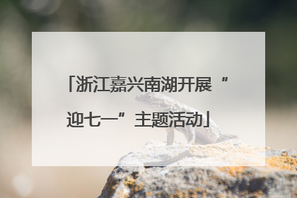 浙江嘉兴南湖开展“迎七一”主题活动