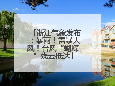 浙江气象发布：暴雨！雷暴大风！台风“蝴蝶”残云抵达