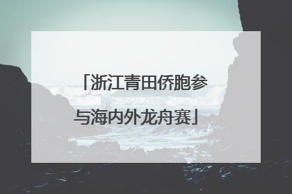 浙江青田侨胞参与海内外龙舟赛