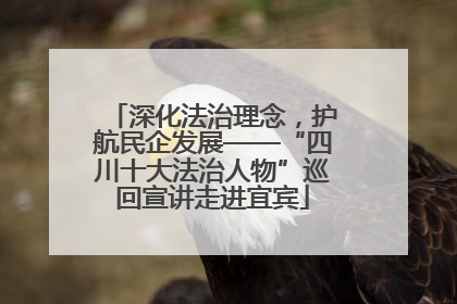 深化法治理念，护航民企发展——“四川十大法治人物”巡回宣讲走进宜宾