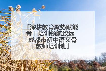 深耕教育聚势赋能 骨干培训领航致远—成都市初中语文骨干教师培训班