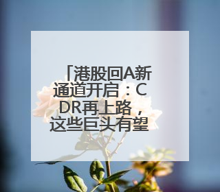 港股回A新通道开启：CDR再上路，这些巨头有望拔头筹