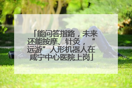 能问答指路，未来还能按摩、针灸，“远游”人形机器人在咸宁中心医院上岗