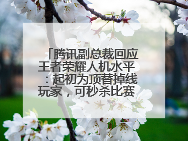 腾讯副总裁回应王者荣耀人机水平：起初为顶替掉线玩家，可秒杀比赛级玩家