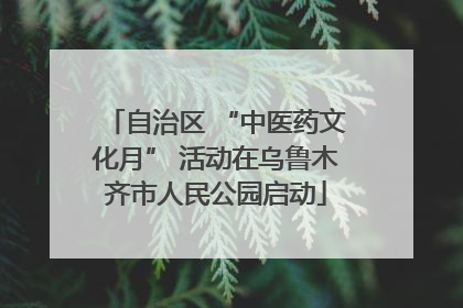 自治区 “中医药文化月” 活动在乌鲁木齐市人民公园启动