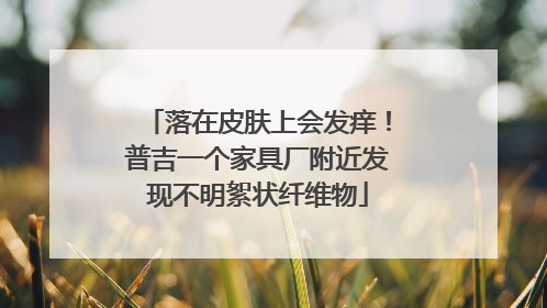 落在皮肤上会发痒！普吉一个家具厂附近发现不明絮状纤维物
