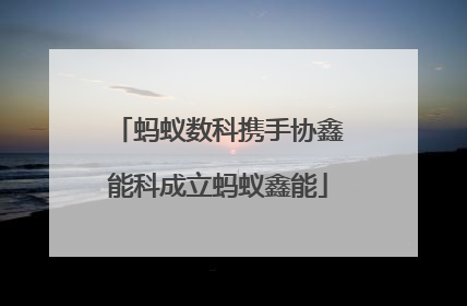 蚂蚁数科携手协鑫能科成立蚂蚁鑫能