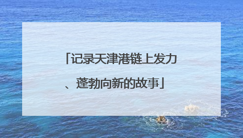 记录天津港链上发力、蓬勃向新的故事