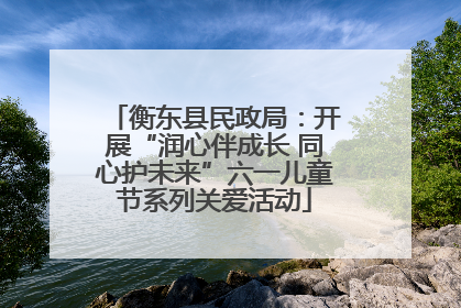 衡东县民政局：开展“润心伴成长 同心护未来”六一儿童节系列关爱活动