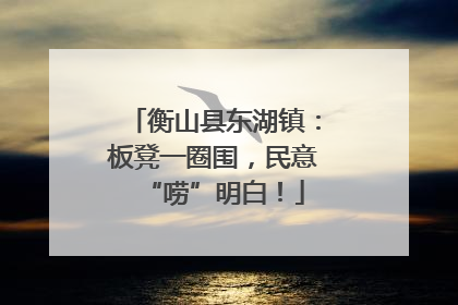 衡山县东湖镇：板凳一圈围，民意“唠”明白！
