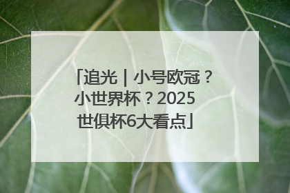 追光｜小号欧冠？小世界杯？2025世俱杯6大看点