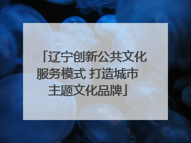 辽宁创新公共文化服务模式 打造城市主题文化品牌