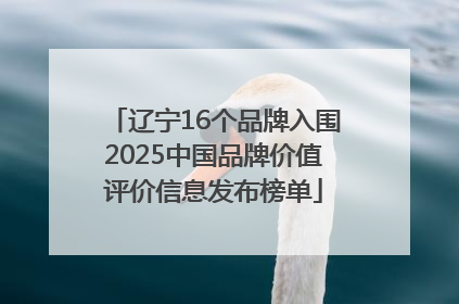 辽宁16个品牌入围2025中国品牌价值评价信息发布榜单