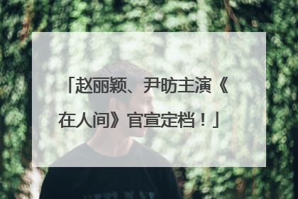 赵丽颖、尹昉主演《在人间》官宣定档！