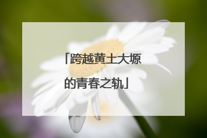 跨越黄土大塬的青春之轨
