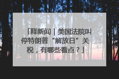 释新闻｜美国法院叫停特朗普“解放日”关税，有哪些看点？